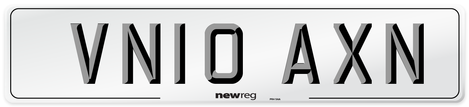 VN10 AXN Number Plate from New Reg